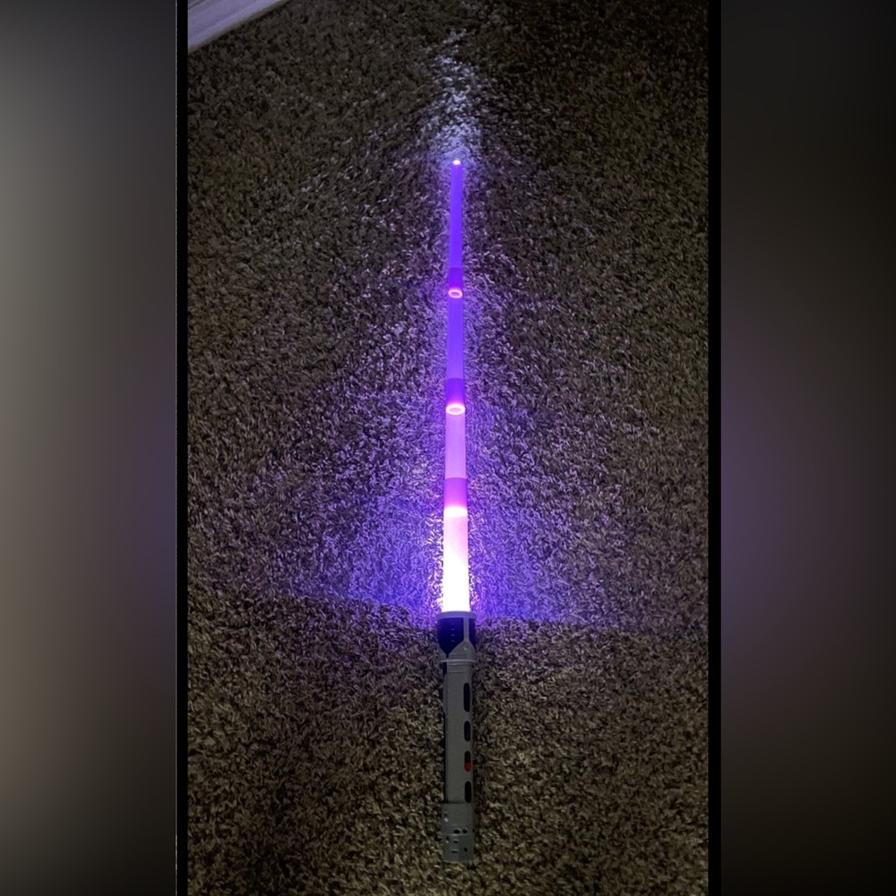 SOLD - STAR WARS Mace Windu Lightsaber with Lights & Sounds